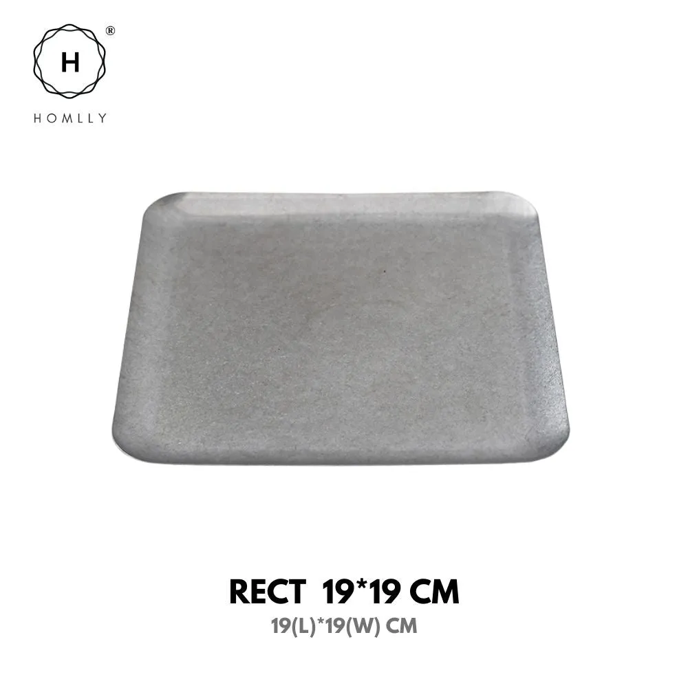 Homlly Tonii Flake Texture 304 Stainless Steel Dinner Salad Soup Plate