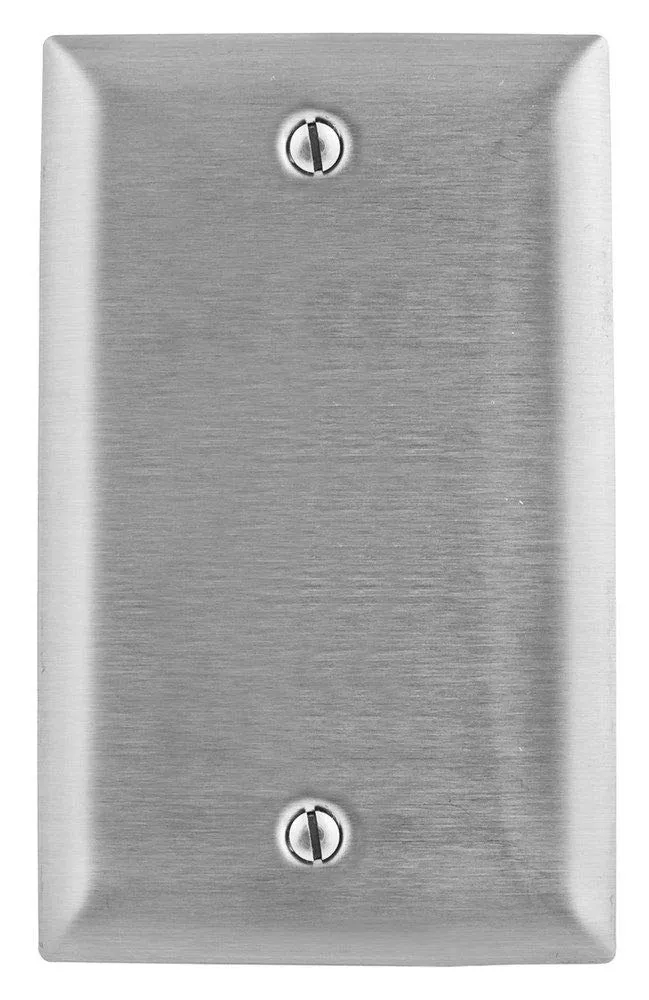 Hubbell Wiring Devices SS13 Wall Plate, Metal, 2 Module, Satin (10 Pieces)