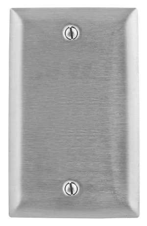 Hubbell Wiring Devices SS13 Wall Plate, Metal, 2 Module, Satin (10 Pieces)