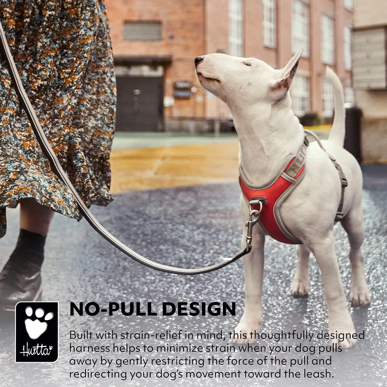 Hurtta Venture No-Pull Harness, Coral, 18-24 in