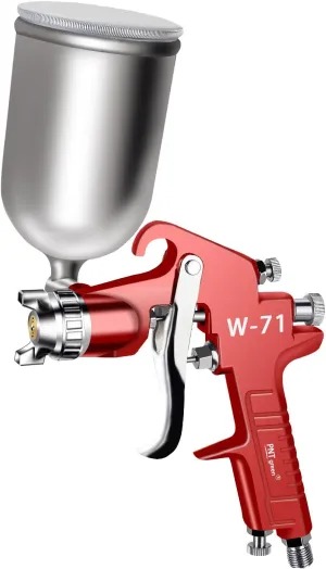 Hvlp Spray Gun Gravity Feed with 400CC Aluminum Swivel Cup with 1.5mm Nozzle Professional Spray Guns for Painting Air Paint Sprayer