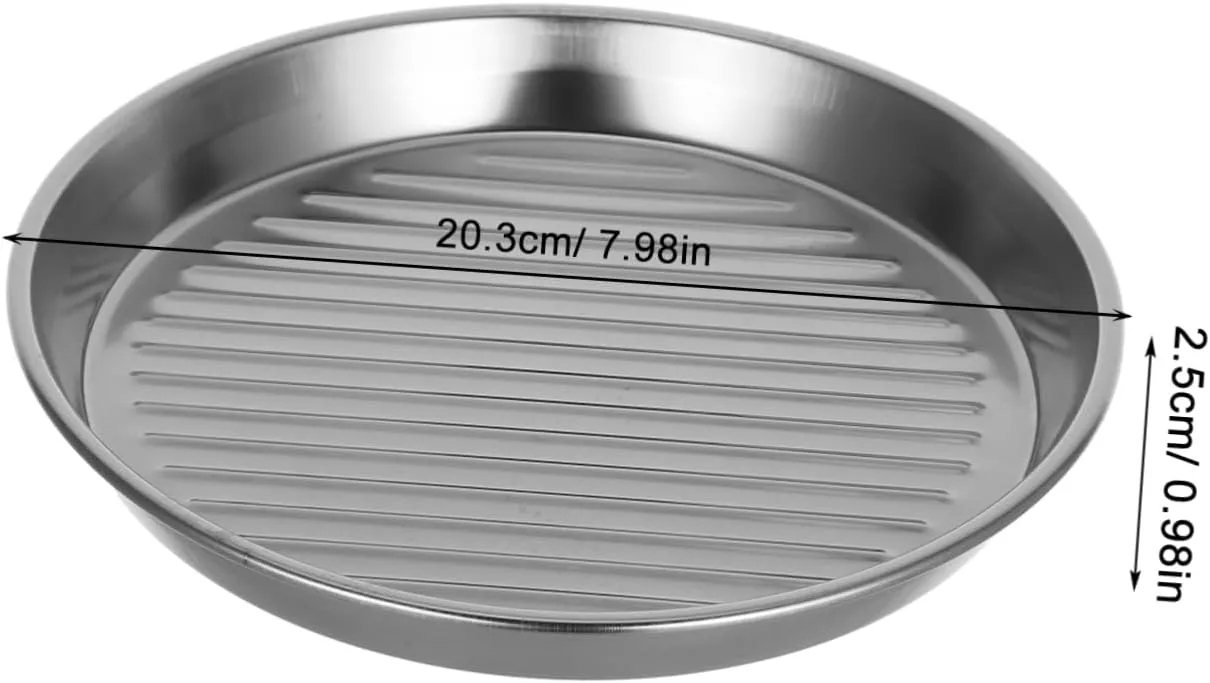 IMIKEYA Stainless Steel Bbq Plate Metal Camping Plates Snack Serving Utensil French Fries Holder for Home Gatherings Outdoor Picnics