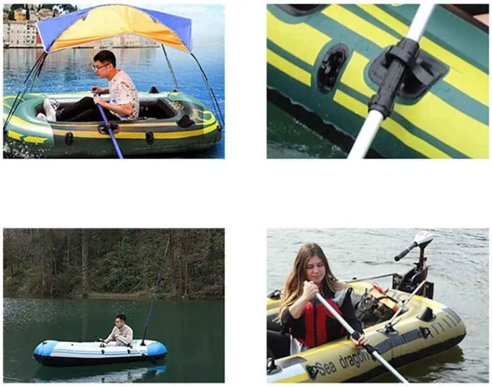 Inflatable Kayak, Foldable Inflatable Boat for 2 People, Unisex, with Paddle and Air Pump, Rafting Fishing Dinghy,002