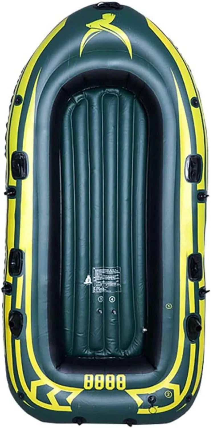 Inflatable Kayak, Foldable Inflatable Boat for 2 People, Unisex, with Paddle and Air Pump, Rafting Fishing Dinghy,002