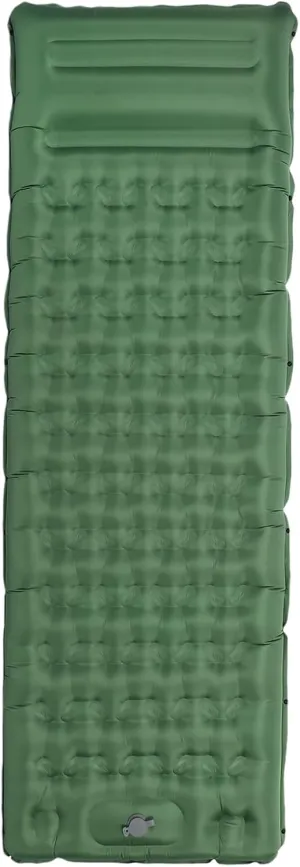 Inflatable Sleeping Pad, 40D Composite TPU Portable Easy to Inflate and Storage Foldable Air Bed with Foot Pump Valve Internal Reinforcement Strap, for Camping Backpacking