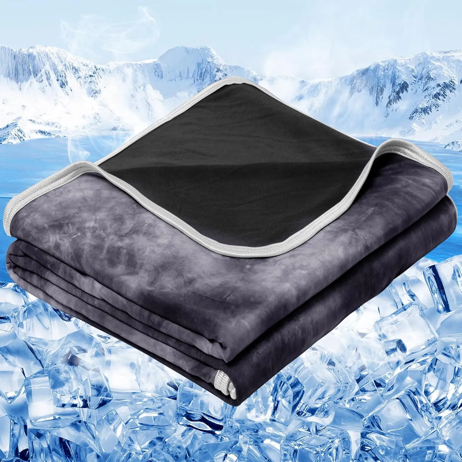 inhand Cooling Blanket Queen Size (90"x90"), Cooling Blankets for Hot Sleepers, Absorbs Heat to Keep Adults Cool for Summer Nights Sweats, Thin Cold Lightweight Blanket for Couch Bed, All Season Use