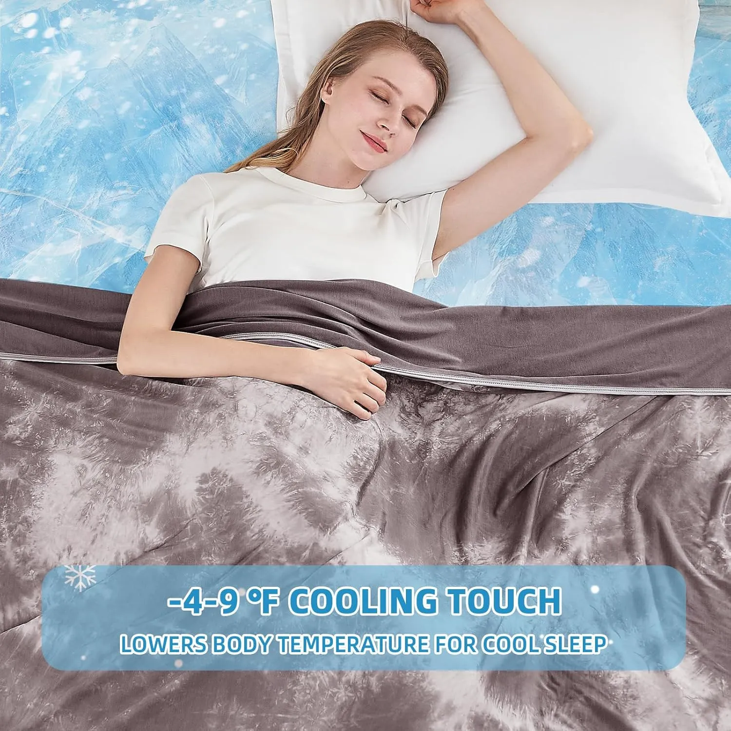 inhand Cooling Blanket Queen Size (90"x90"), Cooling Blankets for Hot Sleepers, Absorbs Heat to Keep Adults Cool for Summer Nights Sweats, Thin Cold Lightweight Blanket for Couch Bed, All Season Use