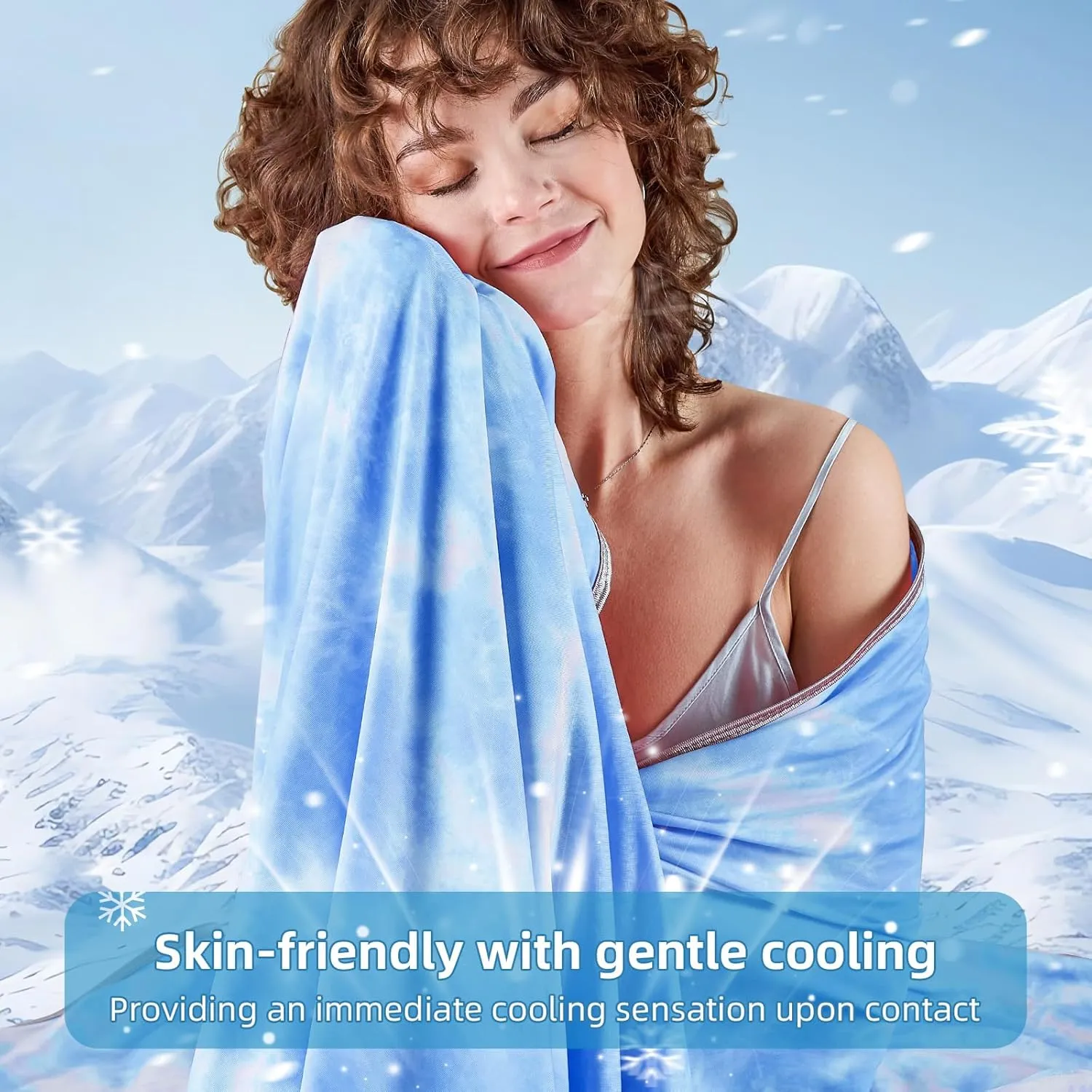 inhand Cooling Blanket Queen Size (90"x90"), Cooling Blankets for Hot Sleepers, Absorbs Heat to Keep Adults Cool for Summer Nights Sweats, Thin Cold Lightweight Blanket for Couch Bed, All Season Use