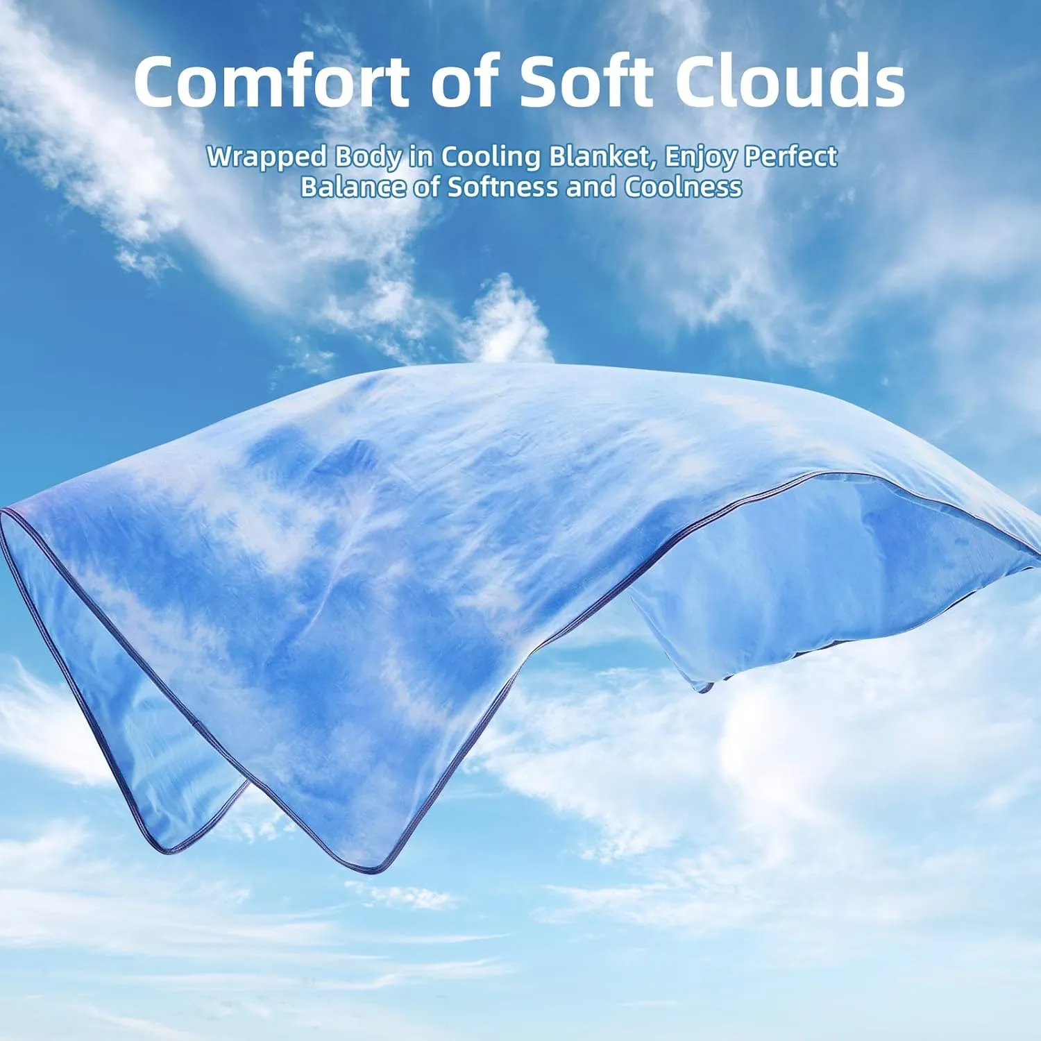 inhand Cooling Blanket Queen Size (90"x90"), Cooling Blankets for Hot Sleepers, Absorbs Heat to Keep Adults Cool for Summer Nights Sweats, Thin Cold Lightweight Blanket for Couch Bed, All Season Use