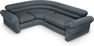 Intex Inflatable Corner Sofa, L-Shaped Couch, Blow Up Air Furniture