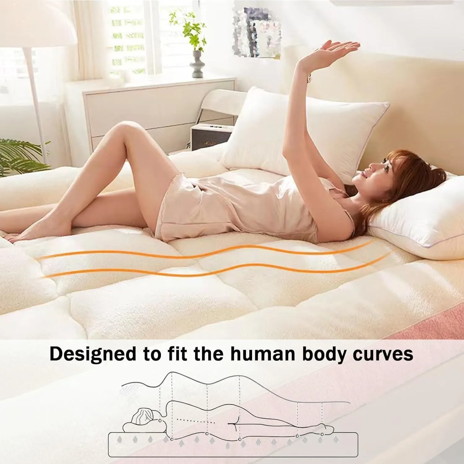 Japanese Floor Futon Mattress, Full Size Extra Thick Portable Foldable Mattress Breathable Guest Mattress (Size : 79"x87"x4"/200x220x10cm)