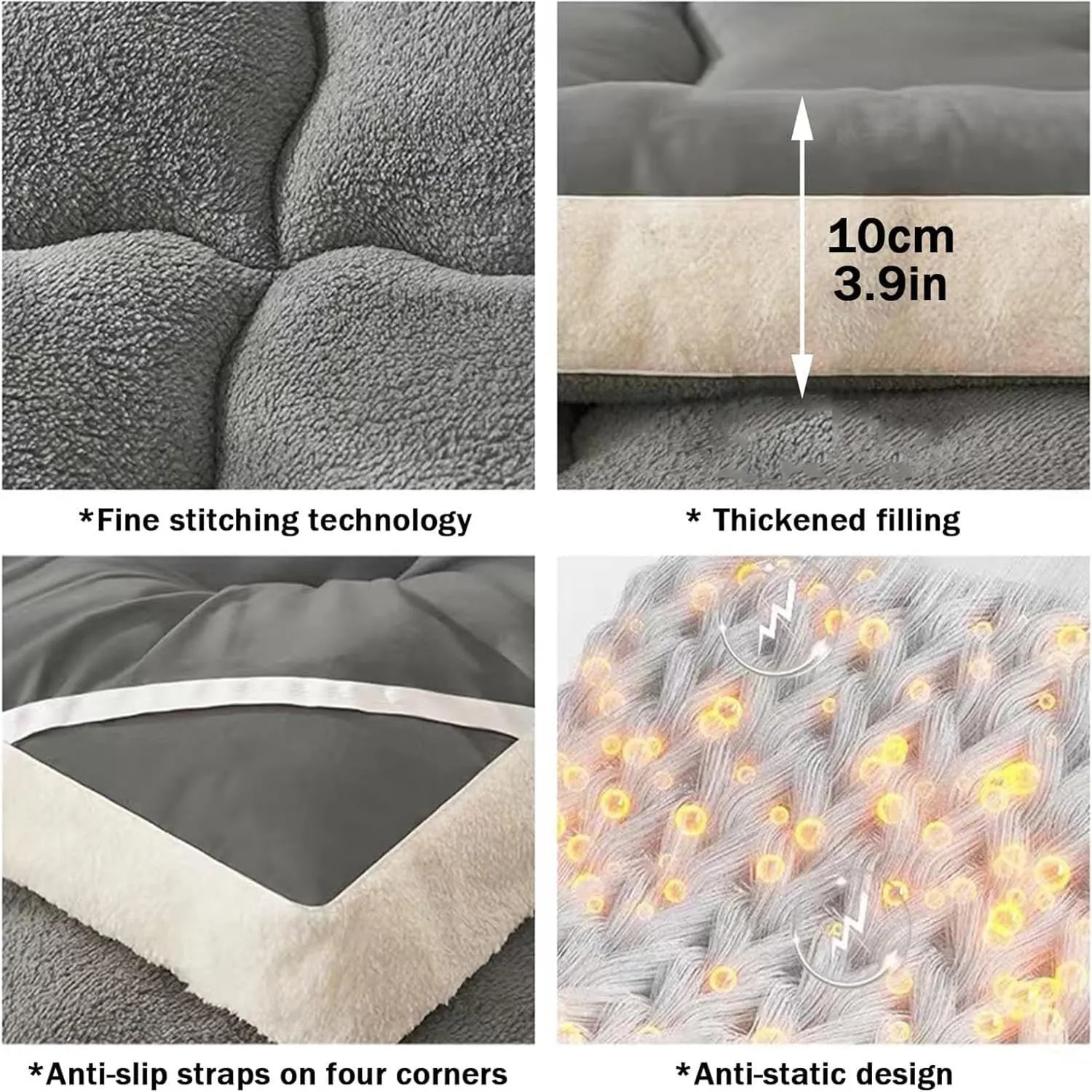 Japanese Floor Futon Mattress, Full Size Extra Thick Portable Foldable Mattress Breathable Guest Mattress (Size : 79"x87"x4"/200x220x10cm)