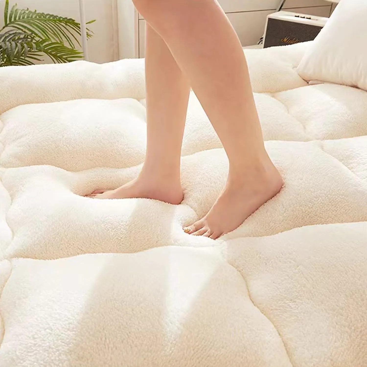 Japanese Floor Futon Mattress, Full Size Extra Thick Portable Foldable Mattress Breathable Guest Mattress (Size : 79"x87"x4"/200x220x10cm)