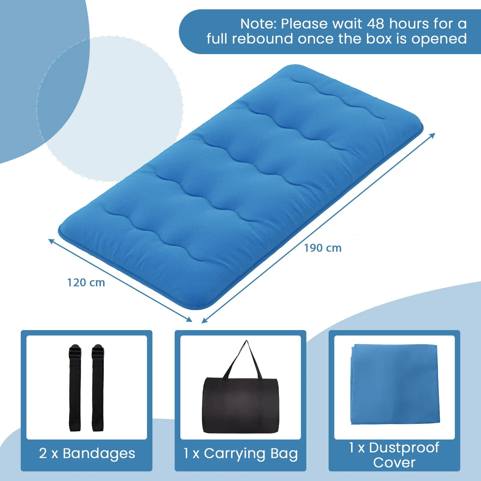 Japanese Floor Mattress with Washable Cover and Carry Bag