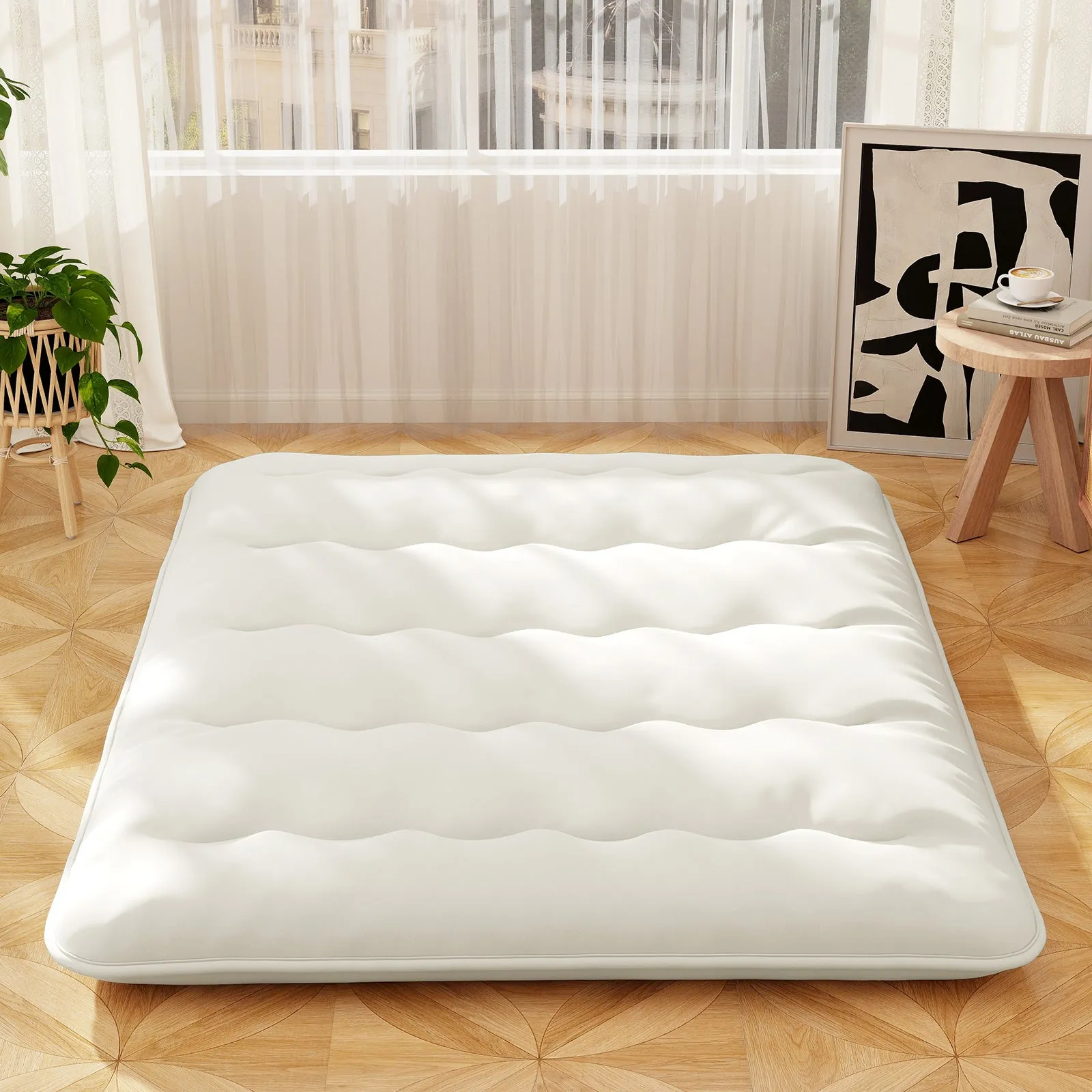 Japanese Floor Mattress with Washable Cover and Carry Bag