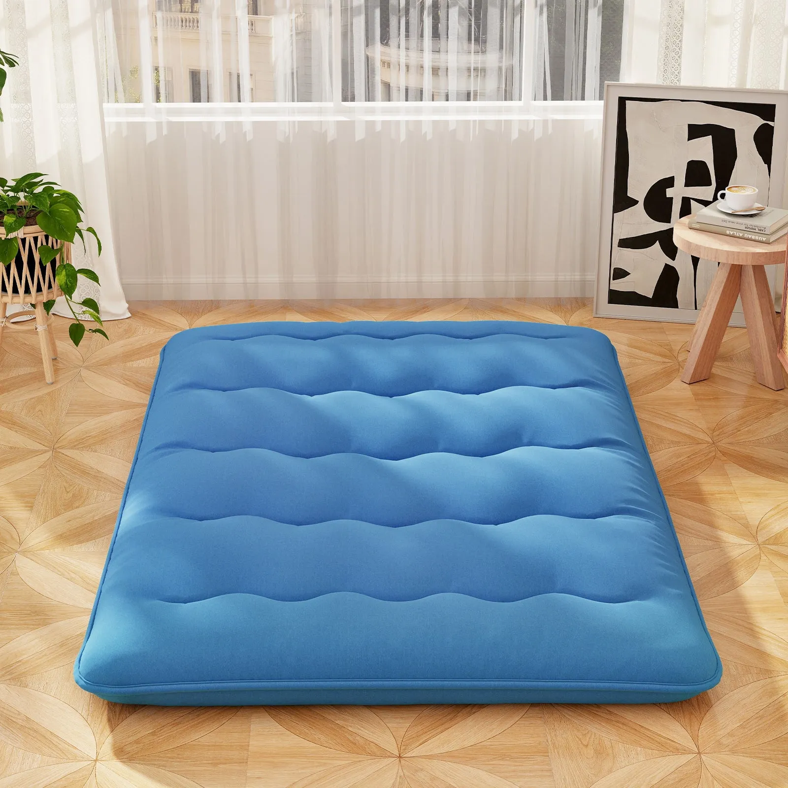 Japanese Floor Mattress with Washable Cover and Carry Bag