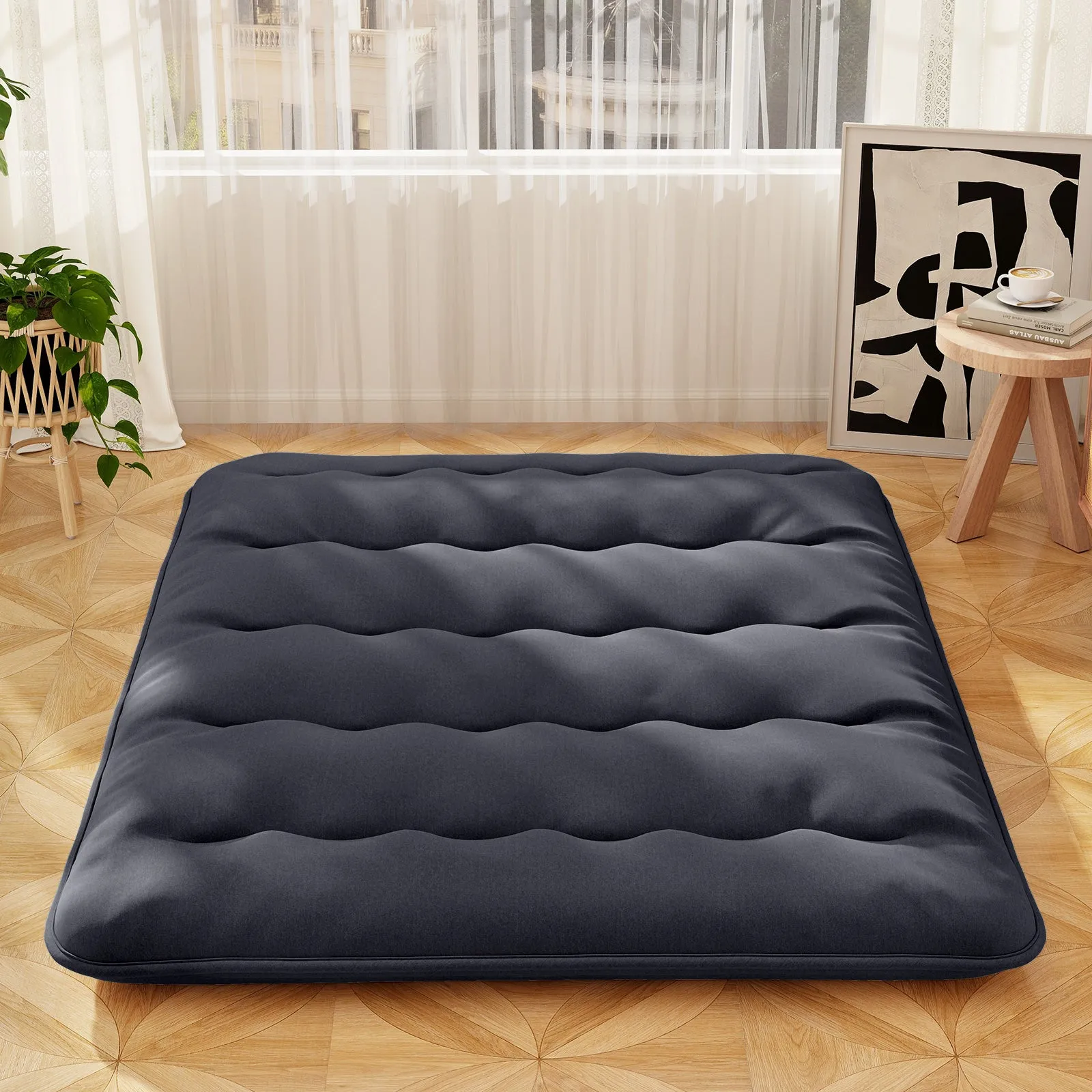 Japanese Floor Mattress with Washable Cover and Carry Bag