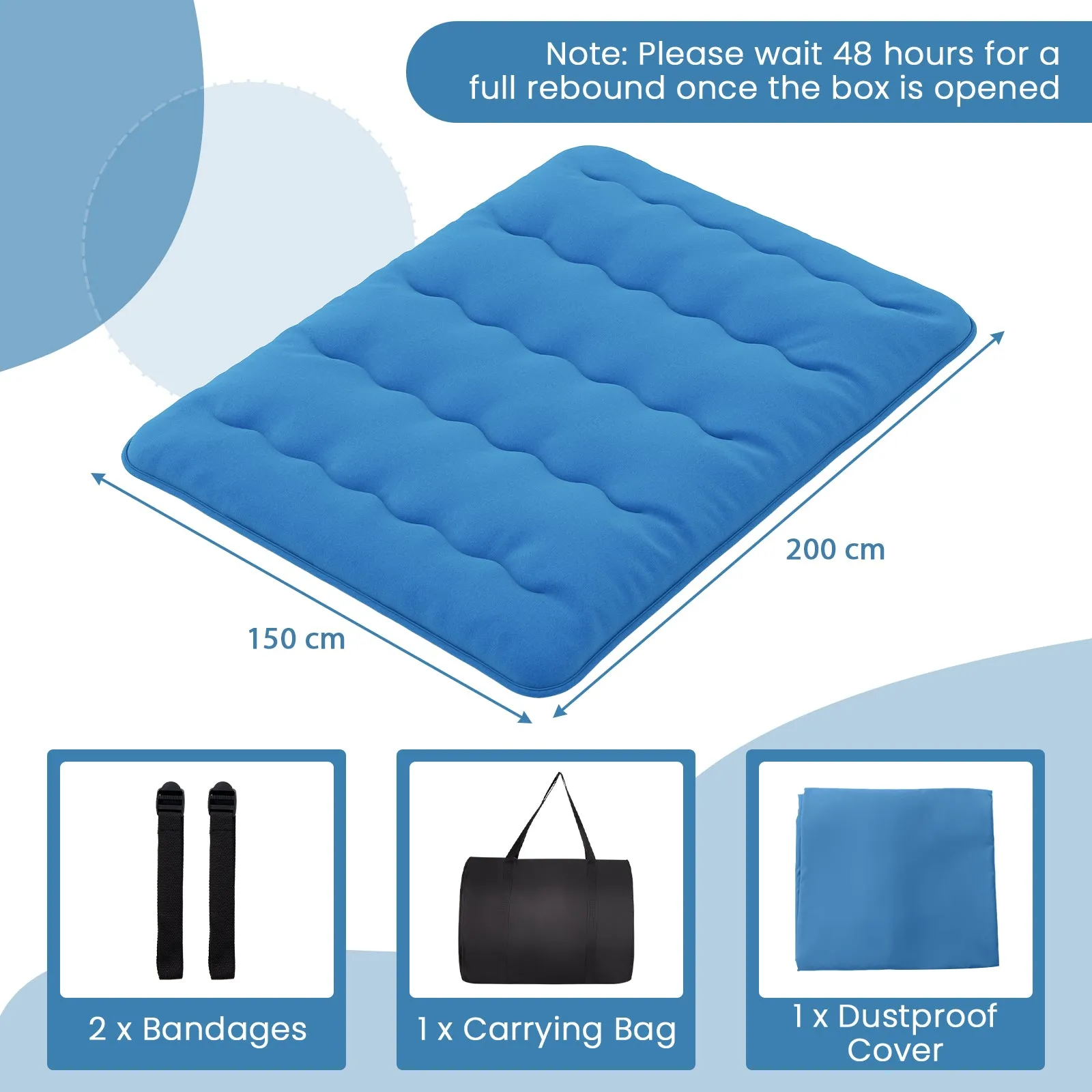 Japanese Floor Mattress with Washable Cover and Carry Bag
