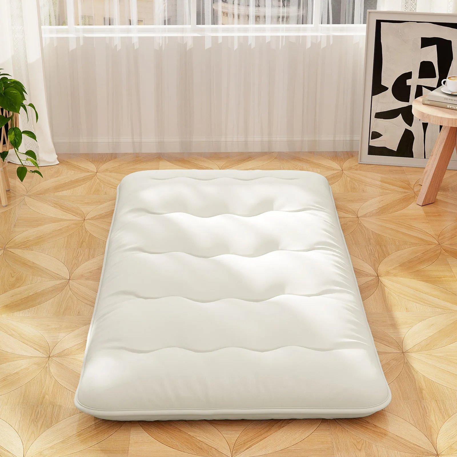 Japanese Floor Mattress with Washable Cover and Carry Bag