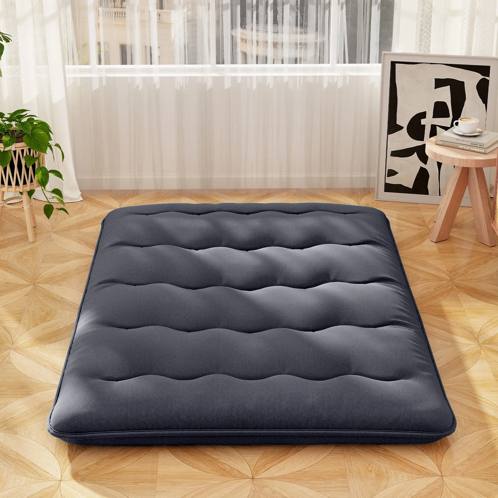 Japanese Floor Mattress with Washable Cover and Carry Bag