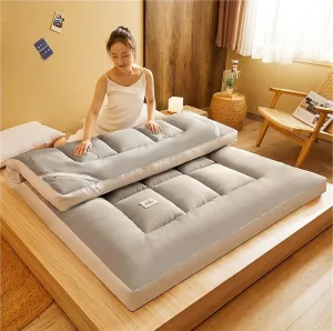 Japanese Futon Mattress,Thicken Sleeping Pad,Guest Mattress for Floor,Soft Sofa Bed,Queen/King Size Futon,Portable Roll Up Travel Camping(B,Twin(35.4"X80"))