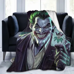 Joker Blanket Throw Blankets Ultra Soft Flannel Lightweight Throws for Couch, Bed, Plush Fuzzy Flannel Microfiber Warm Thermal Blanket All Seasons Use 50"x40"