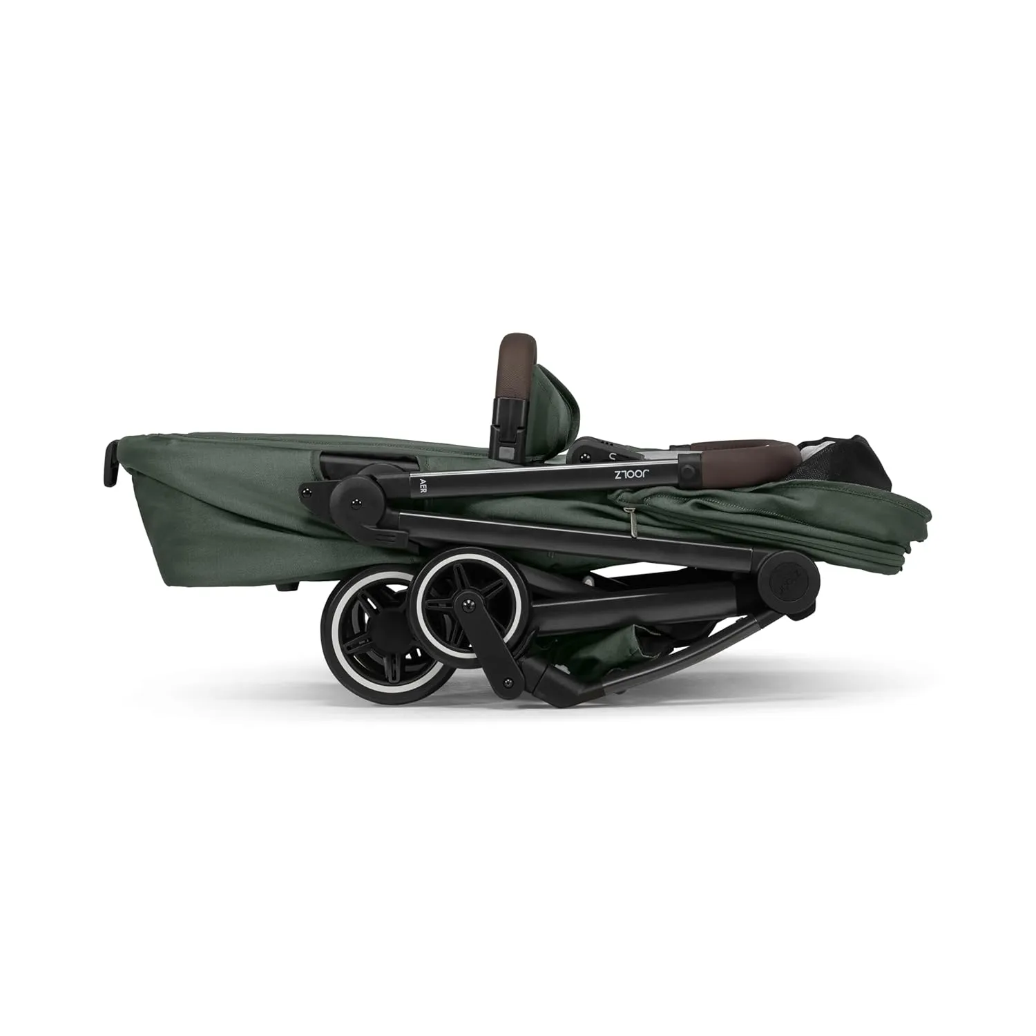 Joolz AER  Lightweight & Compact Travel Stroller - Portable One-Hand Fold Design - Ergonomic Seat for Infant & Toddler (up to 50 lb) - XXL Sun Hood - Stroller for Airplane -Travel Pouch - Forest Green