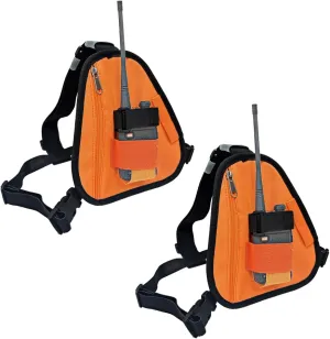 Joy Role 2Pack Radio Chest Harness Shoulder Radio Holster Chest Pack Adjustable Two-Way Radio Holster for Baofeng Motorola Retevis Walkie Talkies