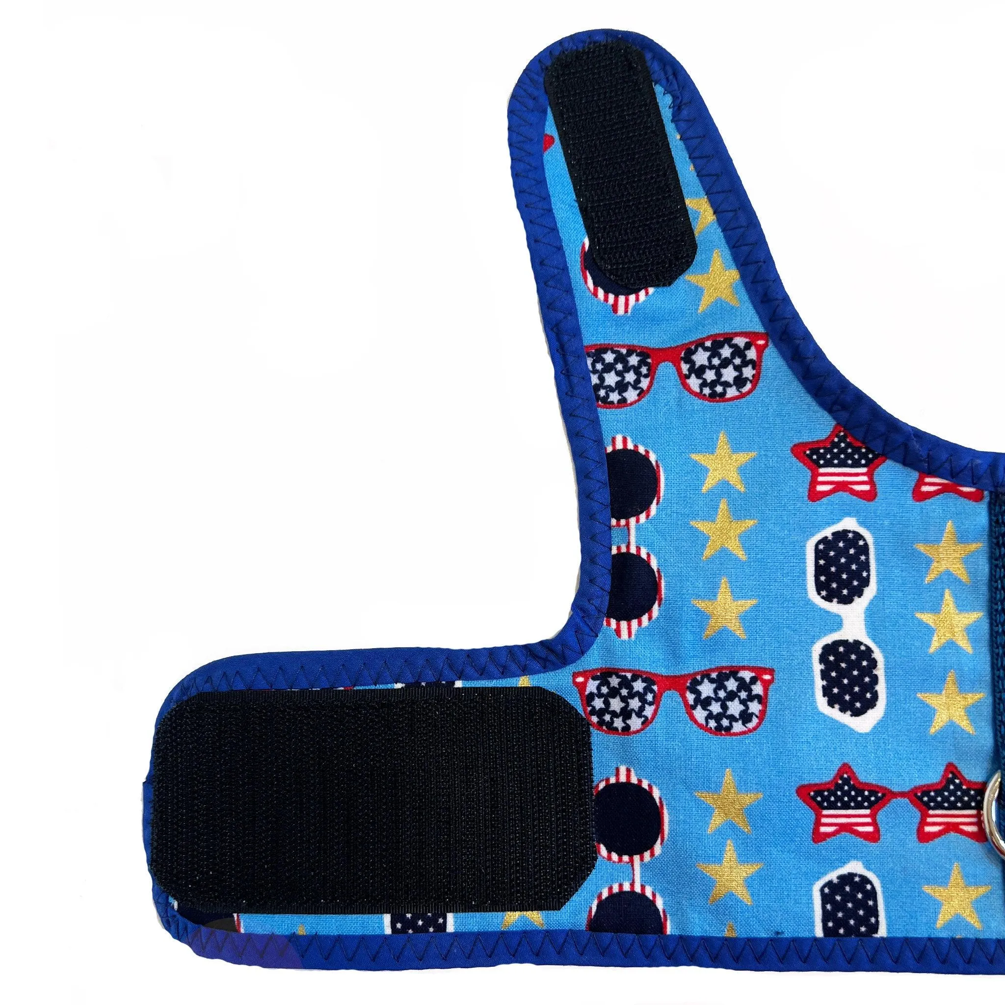 July 4th Patriotic Sunglasses Print Dog Vest Harness