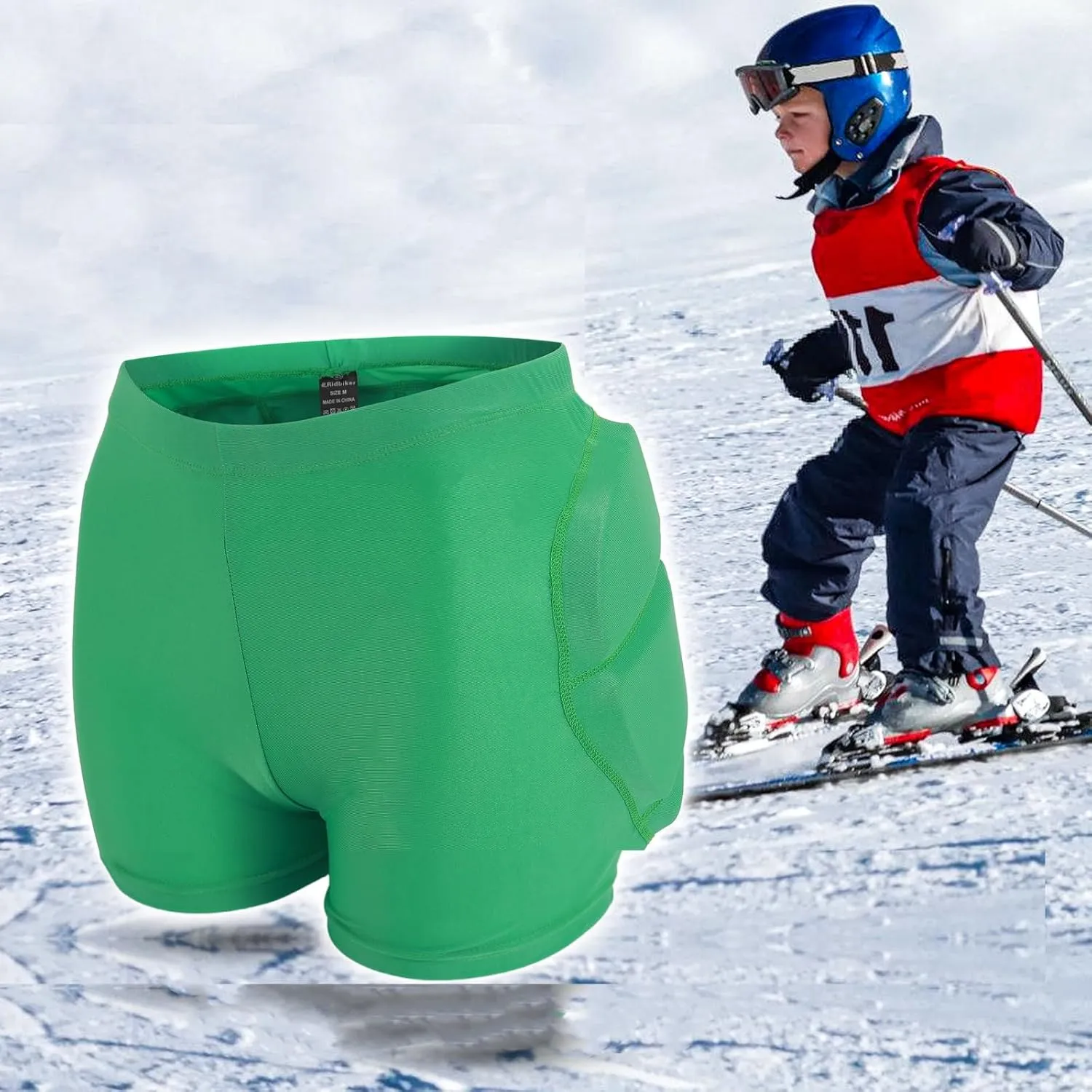 Kids Hip Butt Protection Pads Shorts, Youth Child 3D Tailbone Protective Padded Short Pants for Hockey Roller Skating Skateboarding Scooter Skiing Skating Snowboard