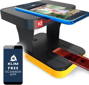 KLIM K2 Mobile Film Scanner 35mm   New   Positive & Negative Scanner   Slide Scanner   Photo Scanner   35mm Color Film Developing Kit Essential   Your own 35mm Film Developing Service at Home