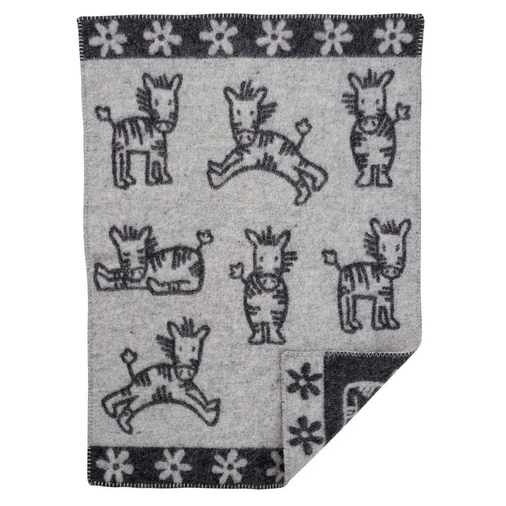 Klippan Whinny Baby Wool Blanket Grey