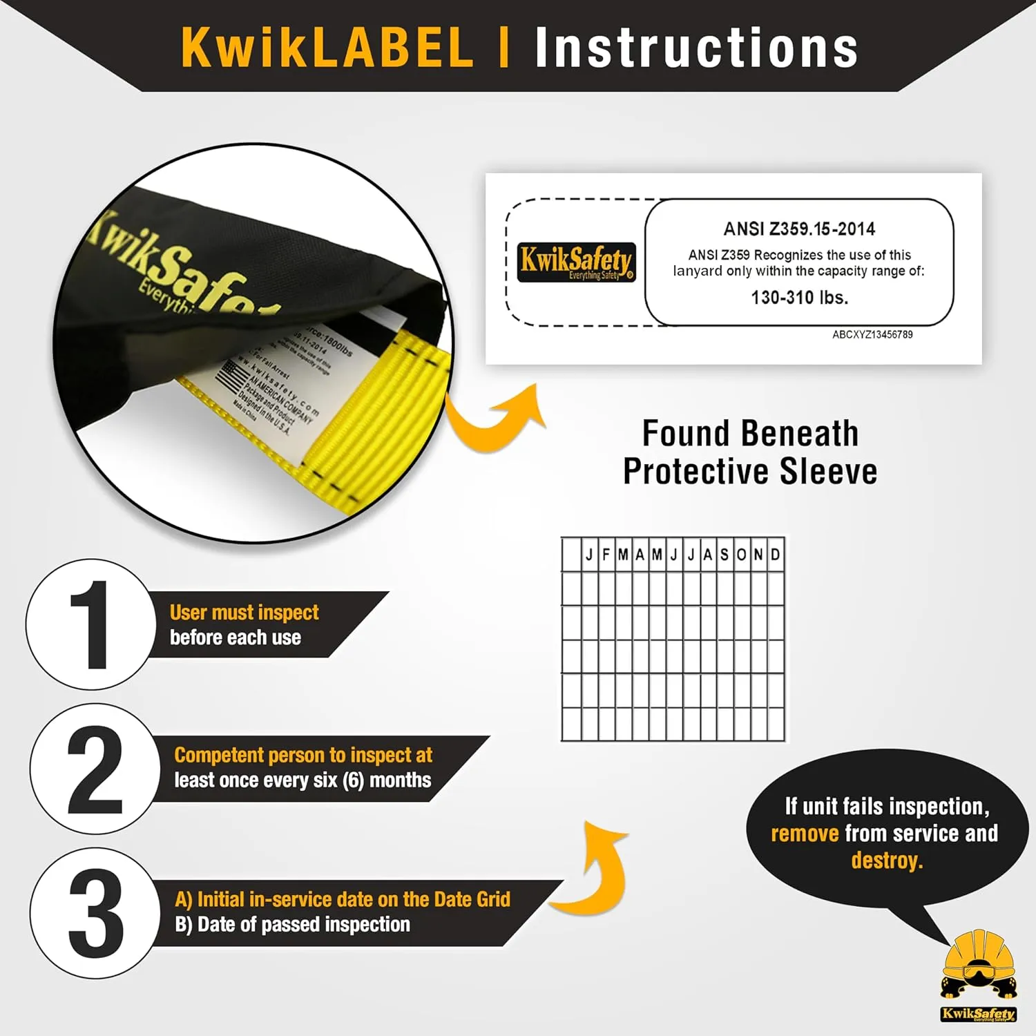 KwikSafety - Charlotte, NC - BOA [1 PACK] External Shock Absorber Single Leg 6ft Safety Lanyard OSHA ANSI Fall Protection Restraint Equipment Snap Rebar Hook Connectors Construction Arborist Roofing