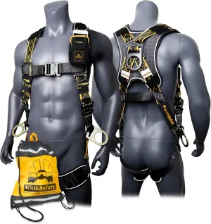 KwikSafety - Charlotte, NC - THUNDER Fall Protection Safety Harness [w/ 3 D-Rings] Construction PPE ANSI Tested OSHA