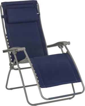 Lafuma R-Clip Batyline Iso Relaxation Patio and Poolside Zero Gravity Outdoor Foldable Lounge Recliner with Removable Canvas, Moss