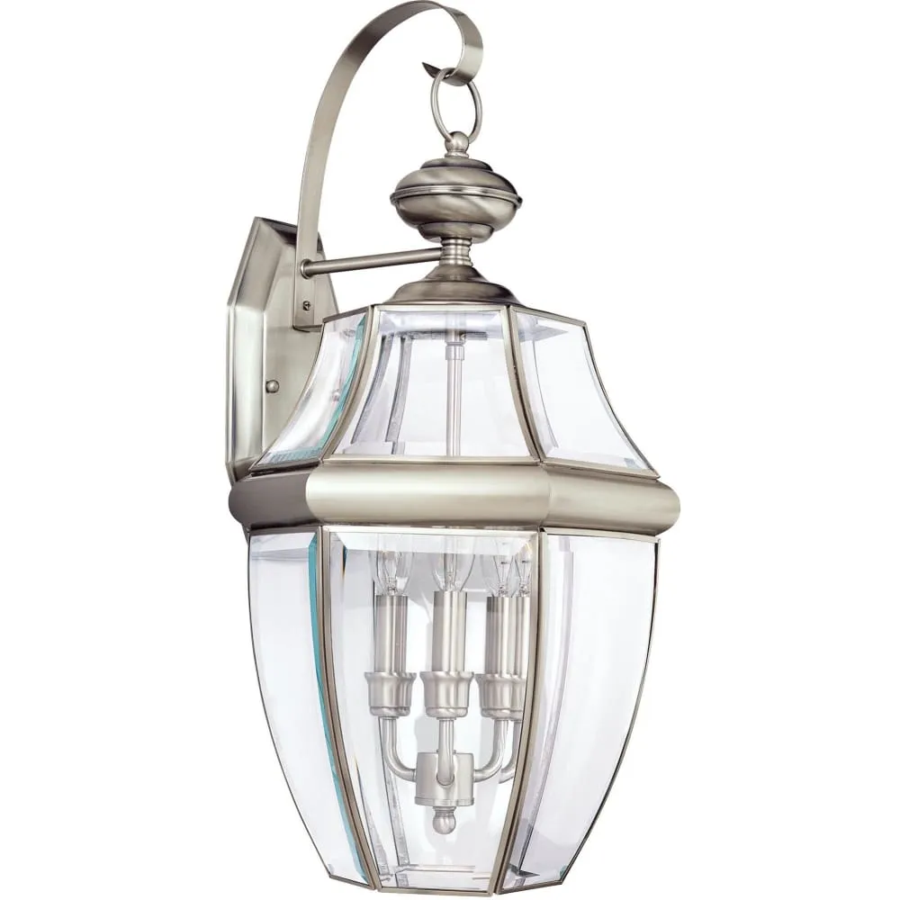Lancaster Antique Brushed Nickel LED Outdoor Wall Lantern