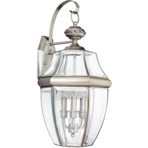 Lancaster Antique Brushed Nickel LED Outdoor Wall Lantern