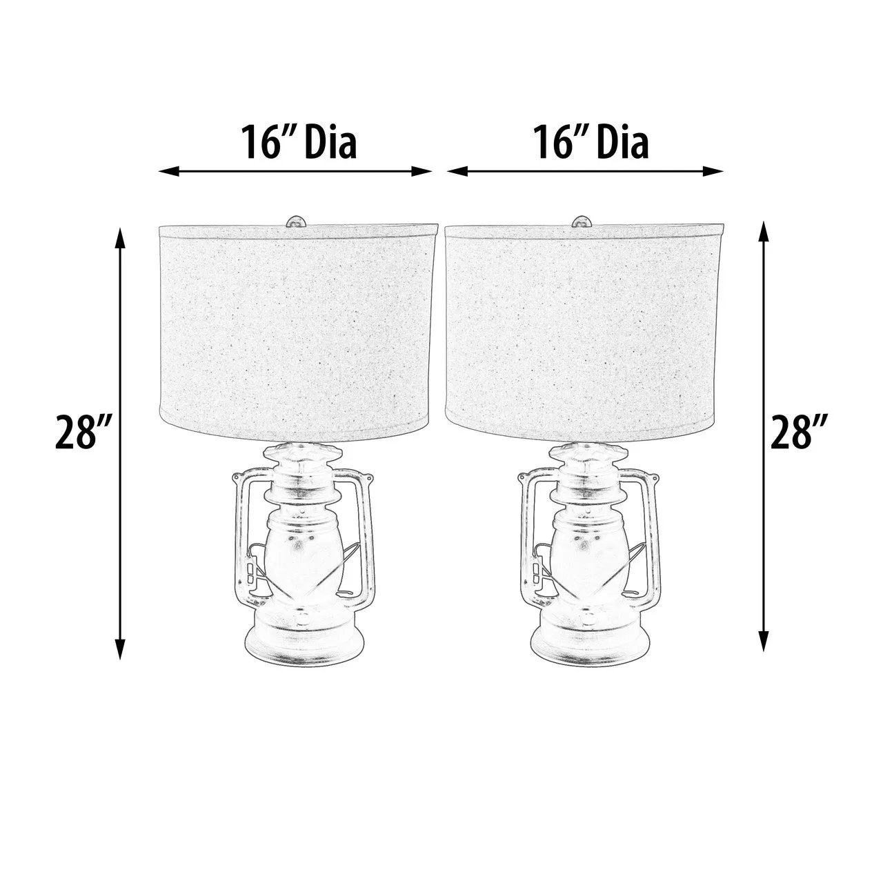 Lantern Lamp Set 2