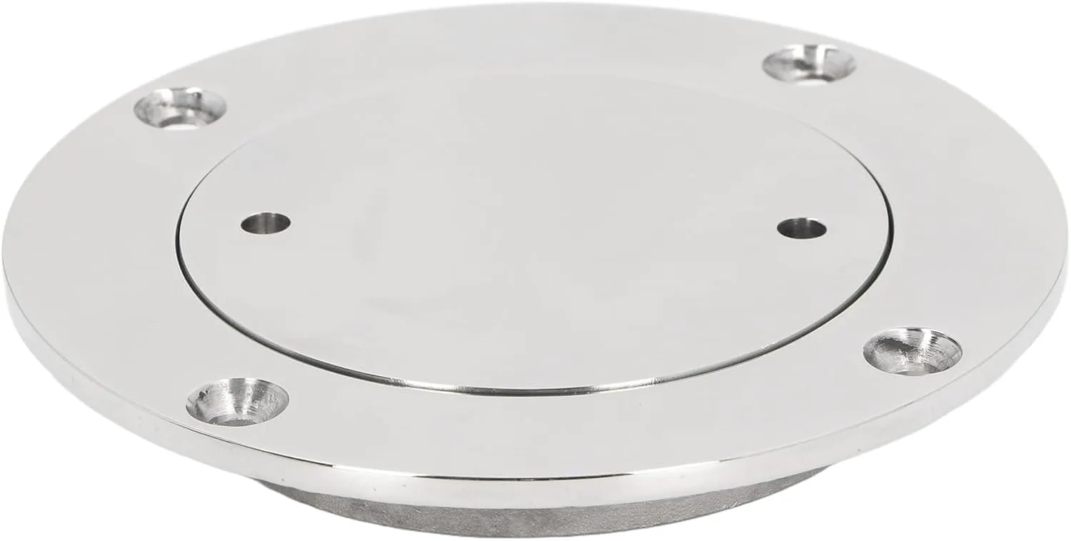 Large Round Boat Deck Plate, 316 Stainless Steel Inspection Cover, Marine Access Port for Boats, Yachts, and RVs, Easy to Install, Provides Convenient Access