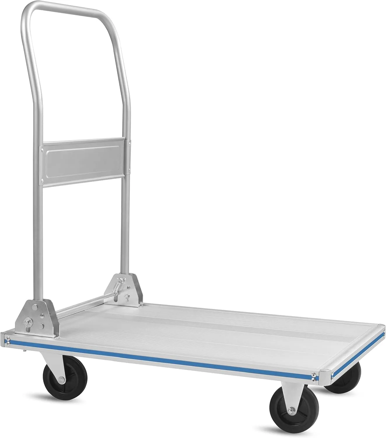 LEADALLWAY Flatbed Cart Aluminum Foldable Platform Cart 440lbs Capacity(29" Lx19 W)