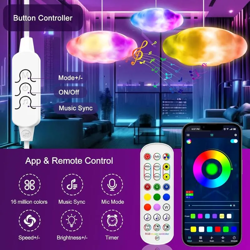 LED Cloud Lights Ceiling Lamp