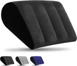 Leg Inflatable Elevation Wedge Pillows - Portable Leg Positioner Pillows Improve Circulation and Reduce Swelling for Sleeping,Bedding, Traveling, Camping, Quick Inflate Deflate (Black)