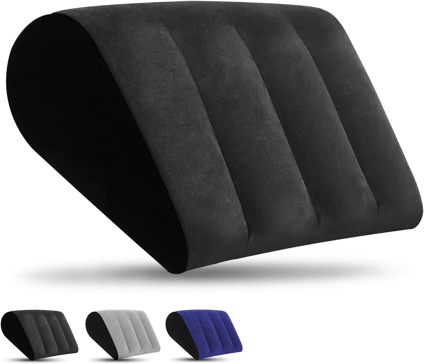 Leg Inflatable Elevation Wedge Pillows - Portable Leg Positioner Pillows Improve Circulation and Reduce Swelling for Sleeping,Bedding, Traveling, Camping, Quick Inflate Deflate (Black)