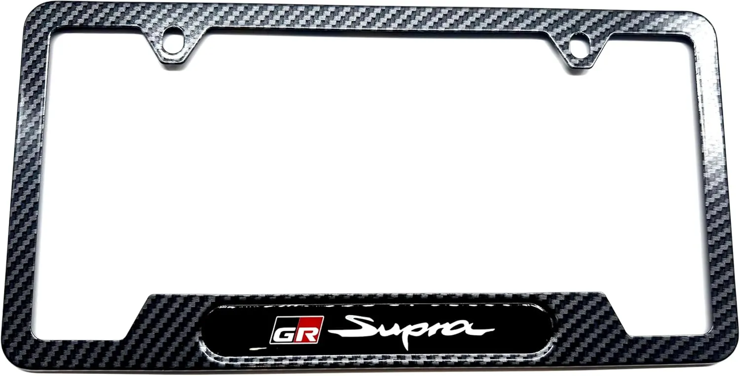 License Plate Frame Gr Supra Stainless Steel Carbon Fiber