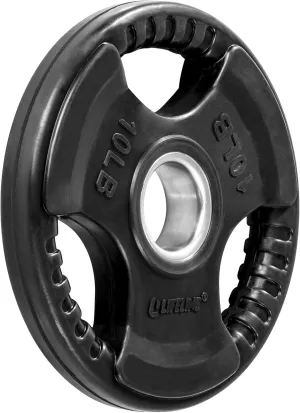 Lifeline Fitness Rubber Grip Plates For Olympic Barbell - 2" Weight Plates for Home or Gym - Strength Training Single Plates - 2.5/5/10/25/35/45 LB Options