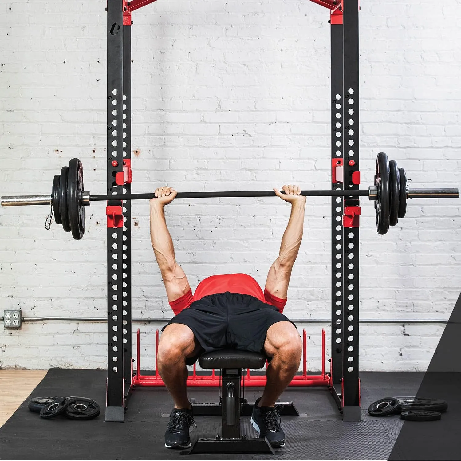 Lifeline Fitness Rubber Grip Plates For Olympic Barbell - 2" Weight Plates for Home or Gym - Strength Training Single Plates - 2.5/5/10/25/35/45 LB Options