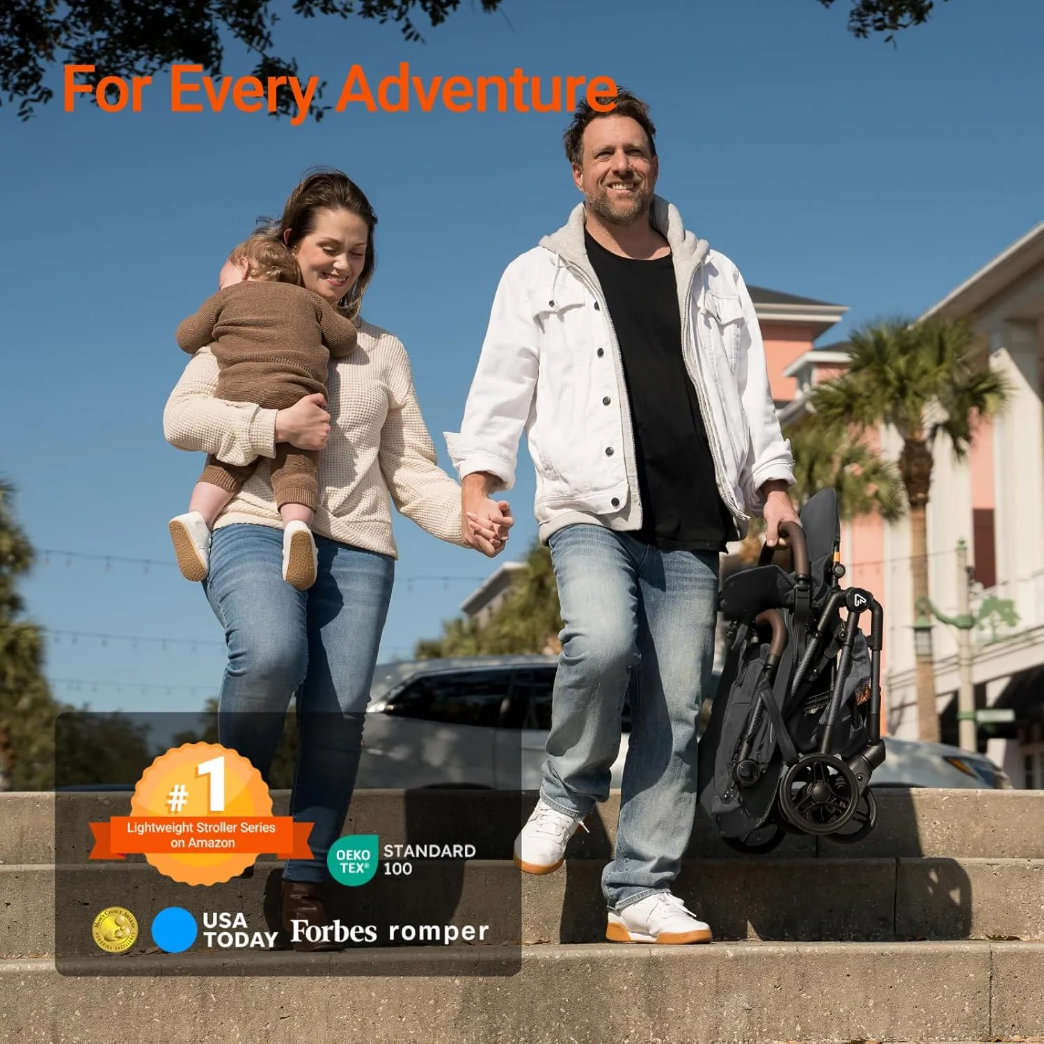 Lightweight Baby Travel Stroller with Carbor Fiber Frame, Compact & Airplane-Friendly, One-Handed Folding Design, 11.6 lbs, Perfect for Toddlers, Jet