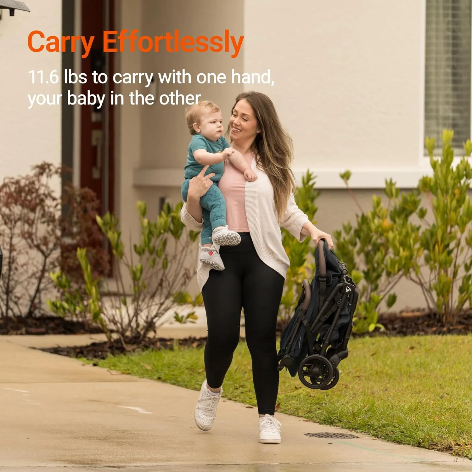 Lightweight Baby Travel Stroller with Carbor Fiber Frame, Compact & Airplane-Friendly, One-Handed Folding Design, 11.6 lbs, Perfect for Toddlers, Jet