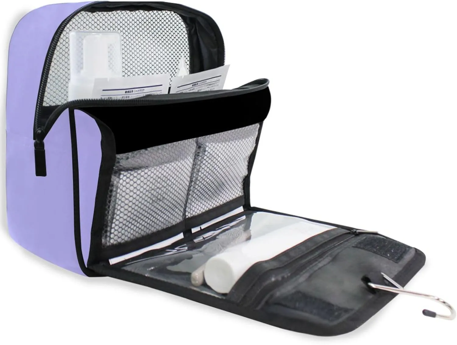 Lilac Custom Name Hanging Toiletry Bag Personalized Makeup Cosmetic Bag Large Capacity Cosmetic Case Travel Toiletry Organizer for Brush Toiletries Shaving Storage
