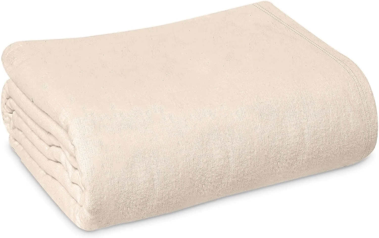 Linteum Textile Cotton Blended Hospital Patient Bath Blanket, Bed Bath Sheet, Twin Blanket Lightweight Thermal Utility Blankets 70x90 in, 1.4 lb. Unbleached
